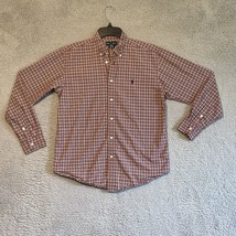 Ralph Lauren Shirt Boys Large 14/16 Red Plaid 100% Cotton - £13.24 GBP
