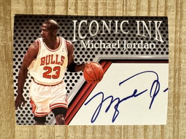 Michael Jordan Icon Ink Autograph Facsimile Basketball Card - £2.55 GBP