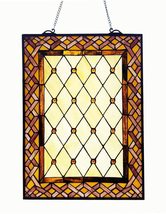 Fine Art Lighting Tiffany style Stained Glass Window Panel Hanging - $175.49