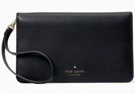Kate Spade Darcy Clutch Wallet Wristlet Black Leather WLR00581 NWT $199 MSRP FS - £55.25 GBP