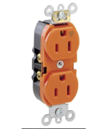 Leviton 285-05262-01G 15 Amp Orange Duplex Receptacle - $23.33