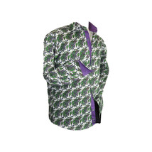 Men Shirt J.Valintin Turkey-Usa 100% Egyptian Cotton Axxess Style A113-12 Green image 3