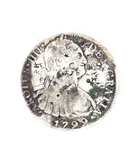 1799 8 Reales Mo FM Silver Coin w/ Chopmarks Fine Condition KM #109 - $197.99