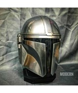 Steel Mandalorian Helmet With Liner and Chin Strap For LARP/Costumes Hel... - £128.91 GBP