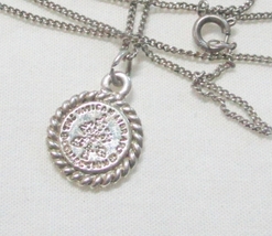 Vintage Vatican Library Collection Charm Necklace 19&quot; Silvertone - £3.91 GBP