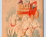 Hold Up of a Stagecoach Airbrushed High Relief Embossed DB Postcard N9 - £8.52 GBP
