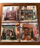 4pc Certified International ART IN MOTION KC Lai French Themed 10” x 10&quot;... - £47.20 GBP