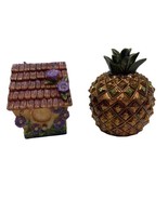 A Richesca Corp Pineapple &amp; Birdhouse Resin Trinket Box Lot of 2 in Gift... - $13.59