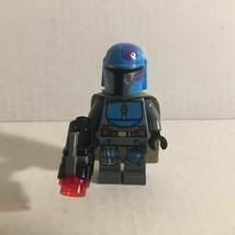 Authentic Lego Star Wars Blue Mandalorian Lego Minifigure with Blaster - $11.66