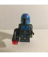 Authentic Lego Star Wars Blue Mandalorian Lego Minifigure with Blaster - $214.46 MXN