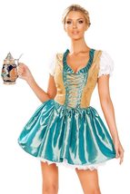 Roma Costume Beer Girl Blue/Gold Womens Party Costume - 1pc, Medium - £79.89 GBP