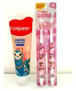 Colgate Kids Toothpaste Llama Bubble Fruit Exp 6/23 2-Pk Pink Camo Tooth... - £5.93 GBP