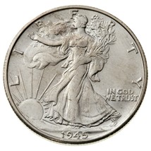 1945-S 50C Marche Liberty Demi Dollar En Choix Bu État, Beau Oeil Appeal - $73.46