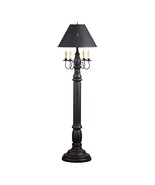 General James wood Floor Lamp in Black with Tin Shade - $892.50