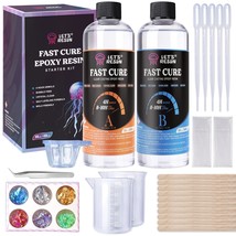 Fast Curing Epoxy Resin Kit-4 Hours Demold, 20Oz Quick Curing &amp; Bubble F... - £30.67 GBP