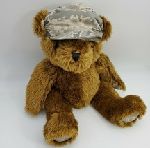 Vintage US Army Teddy Bear Bear Forces Of America Green Camo Plush 17&quot; 1989 - £31.56 GBP