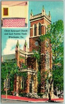 Christ Episcopal Church Winchester Virginia VA UNP Unused Linen Postcard F6 - £2.20 GBP