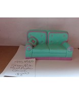 1995 M.E.G. Green/Pink Hard Plastic Couch Dollhouse  - $10.86 CAD