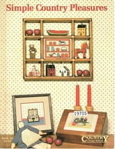 Country Cross Stitch Simple Country Pleasures Cross Stitch Pattern 1985 - $7.48