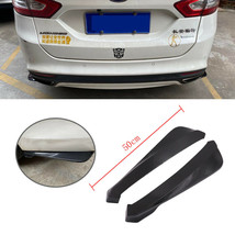 2x Car Rear Bumper Lip Diffuser Splitter Canard Protector Glossy BLACK Universal - £9.45 GBP
