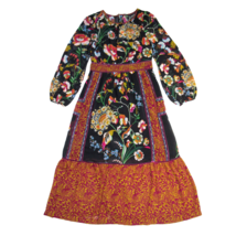 NWT Anthropologie Adair Velvet-Trimmed Midi in Black Floral Chiffon Dress 4 $198 - £86.73 GBP