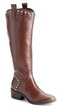 Elle Womens Addison Cognac Brown Studded Tall Knee High Boots 6 M 6M - £63.79 GBP