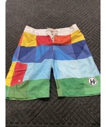 American Eagle Men&#39;s Colorblock Board Shorts size Medium Pocket - £7.18 GBP