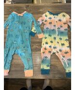 Cat &amp; Jack Baby Boy Size 18M Rompers Long Sleeve 'Palm &amp; Trucks' (2 Pack... - €10,96 EUR