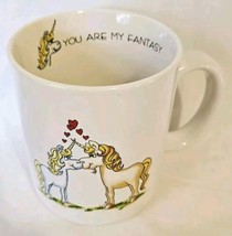 Unicorns Love You Are My Fantasy Valentine Lovers  Coffee Mug Made In Japan - £14.94 GBP