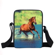 Oil Painting Horse Crossbody Bags Women Handbags Ladies Messenger Bag Canvas Sho - £16.56 GBP