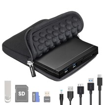 External Cd Dvd +/-Rw Drive With Sd Card Reader + Usb Ports + Carrying C... - £52.14 GBP