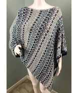 NWOT Women&#39;s Chico&#39;s Textured Tweed Sweater Poncho Small/Medium - £27.60 GBP