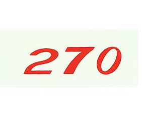 1957-1961 Corvette Decal Kit Valve Cover 270 H.P.  2 Pieces - $16.78