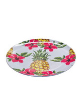 Melamine Pineapple Summer/White-11”Large Dinner Plate-New-SHIP24 - £15.60 GBP