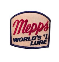 Vintage Fishing Patch - Mepps World&#39;s #1 Lure - 4 x 3 inch - £6.80 GBP