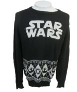 STARWARS Mens Sweater size medium Black white cotton polyester blend  22... - $19.79