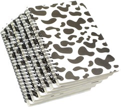 Spiral Notebook, 6 Pcs A5 Cow Print Plastic Softcover 7Mm College Ruled 80 - £33.54 GBP