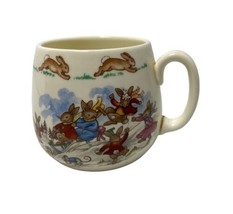 Royal Doulton Bunnykins Tea Cup Fine Bone China England 8 oz Winter Scene - $10.55