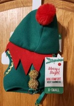 Merry &amp; Bright Dog Comfort Vest Harness Christmas Elf Size X-Small NEW - $20.28 CAD