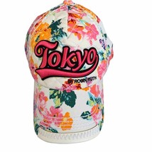 Robin Ruth White Multicolor Floral Embroidered Tokyo Snapback Hat NWT - £29.54 GBP