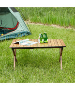 1-piece Folding Outdoor Table,Lightweight Aluminum Roll-up - £79.70 GBP