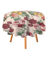 Mondxflaur Classic Rose Tablecloth Round Kitchen Dining for Table Decor ... - $15.99+