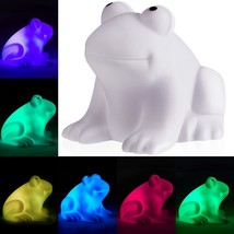 Cute Led Night Creative Color Changing Frog Mushroom Lamp Glowing Colorful Led N - £10.14 GBP