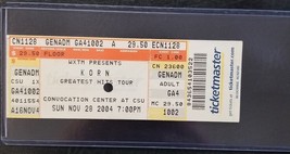 KORN - ORIGINAL 2004 UNUSED WHOLE FULL TOUR CONCERT TICKET - $15.00