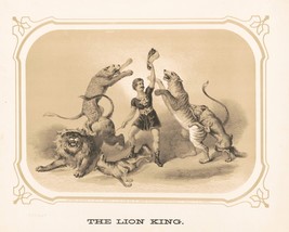 13621.Poster print.Room Wall.Home art design.The Lion King tamer.Circus tiger - £13.02 GBP+