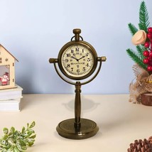 Reloj de escritorio de latón antiguo, reloj de mesa Vintage de cuarzo,... - £25.70 GBP