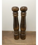 Vintage Davar Salt &amp; Pepper Shakers Classic Turned Wood 10” Tall Made In... - €17,15 EUR