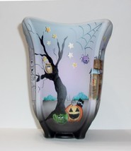 Fenton Glass Marble &quot;Halloween Haunts&quot; Square Panel Vase Ltd Ed #3/22 Ki... - $454.93