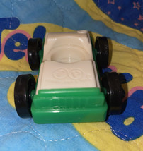 Vintage Fischer Price Little People Green and White Car Vehicle - £3.85 GBP