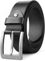 Men&#39;s Formal Genuine Leather Adjustable Pin Buckle Belt - $21.99